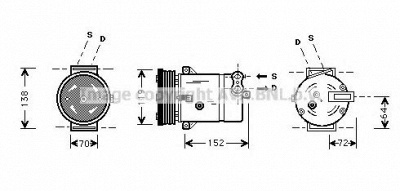 AVA QUALITY COOLING olk279 -  Компрессор, кондиционер